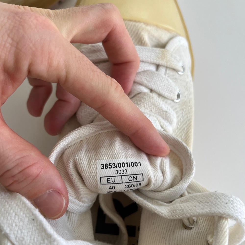 Zara White and Cream Sneakers with Unique Sole - Picture 6 of 7
